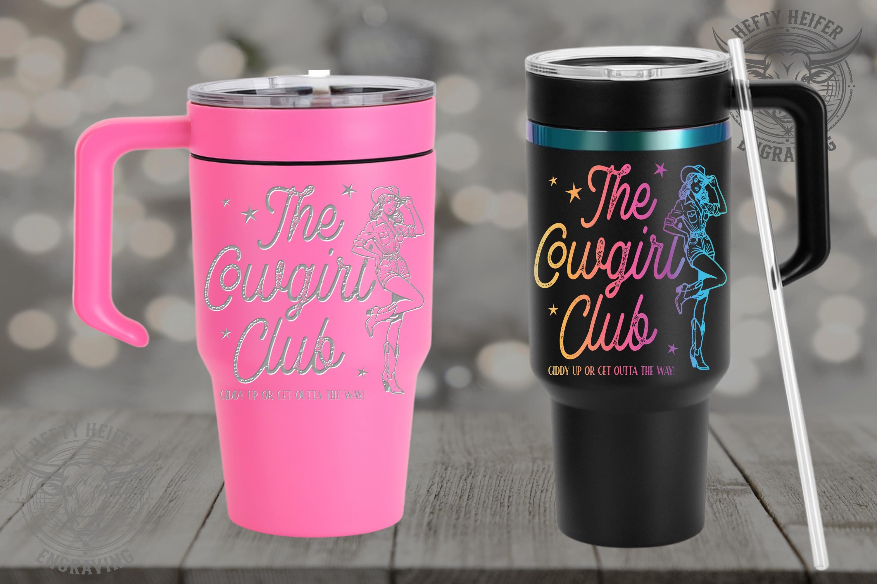Cowgirl Club Engraved Tumbler | Western Cowgirl Cup | Rodeo Gift for Her | Country Girl Drinkware
